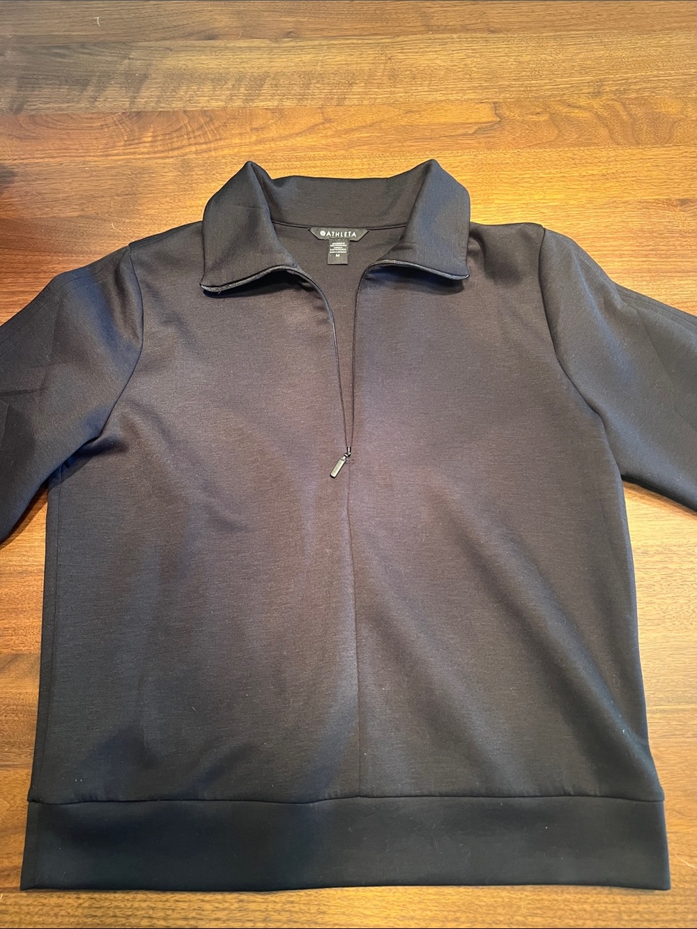 Athleta Black Quarter-Zip Performance Top